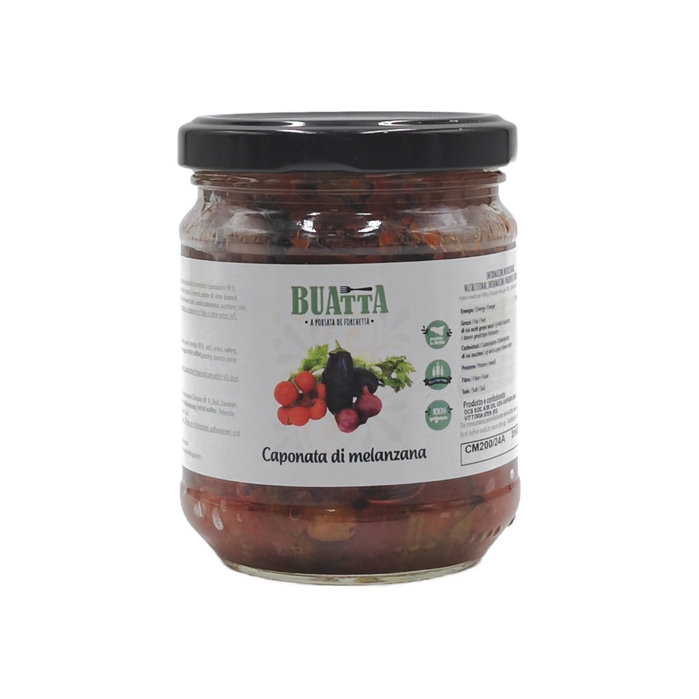 Caponata di melanzana - Vendita conserve patè pesti e caponate siciliane - MediVegetalFruit.com